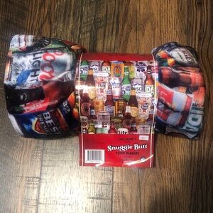 Brief Insanity Snuggle Butt Plush Blanket "Official Beer Taster" 44x60